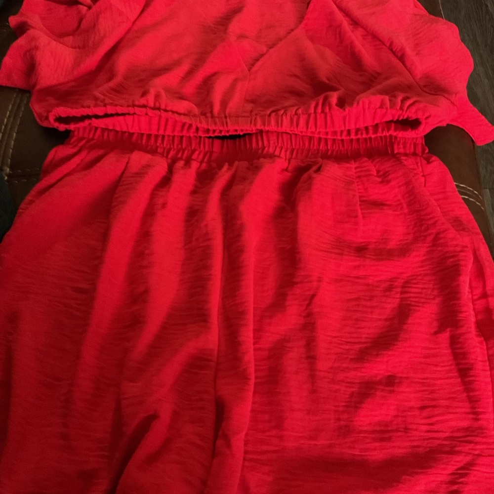 Vibrant Red Short Set